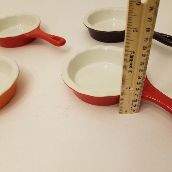 Set of 4 Modern Gourmet Foods Stoneware 5" Pie Tart Quiche Baking Dish - Picture 8 of 13